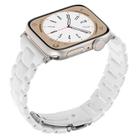For Apple Watch 42mm / 41mm / 40mm / 38mm Small Waist Rhombus Three-bead Resin Watch Band(White) - 1