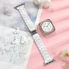 For Apple Watch 42mm / 41mm / 40mm / 38mm Small Waist Rhombus Three-bead Resin Watch Band(White) - 2