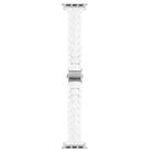For Apple Watch 42mm / 41mm / 40mm / 38mm Small Waist Rhombus Three-bead Resin Watch Band(White) - 3