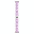 For Apple Watch 42mm / 41mm / 40mm / 38mm Small Waist Rhombus Three-bead Resin Watch Band(Purple) - 3
