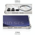 For Samsung Galaxy S25 Ultra 5G GKK Airbag Full Coverage PC Phone Case with Rotating Holder, Not Included Pen(Transparent) - 3