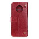 For Huawei Mate 40 Copper Buckle Nappa Texture Horizontal Flip Leather Case with Holder & Card Slots & Wallet(Wine Red) - 3