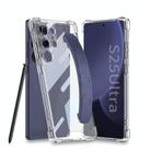 For Samsung Galaxy S25 Ultra 5G GKK Airbag Silicone Wristband Phone Case, Not Included Pen(Blue) - 1