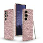 For Samsung Galaxy S25 Ultra 5G GKK Hidden Realm Plating Leather Phone Case , Not Included Pen(Pink) - 1
