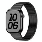 For Apple Watch 46mm / 49mm / 45mm / 44mm Single Bead Side-removable Stainless Steel Watch Band(Black) - 1