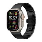 For Apple Watch 46mm / 49mm / 45mm / 44mm Butterfly Clasp One-Bead Titanium Alloy Watch Band(Black) - 1