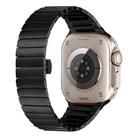 For Apple Watch 46mm / 49mm / 45mm / 44mm Butterfly Clasp One-Bead Titanium Alloy Watch Band(Black) - 2