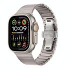 For Apple Watch 46mm / 49mm / 45mm / 44mm Butterfly Clasp One-Bead Titanium Alloy Watch Band(Titanium) - 1