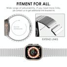 For Apple Watch 46mm / 49mm / 45mm / 44mm Butterfly Clasp One-Bead Titanium Alloy Watch Band(Silver) - 3