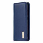 For Samsung Galaxy A20 & A30 2 in 1 Detachable Magnetic Horizontal Flip Genuine Leather Case with Holder & Card Slots & Wallet(Blue) - 2