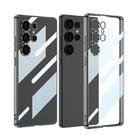 For Samsung Galaxy S25 Ultra 5G GKK Plating Transparent TPU Phone Case(Black) - 1