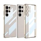 For Samsung Galaxy S25 Ultra 5G GKK Plating Transparent TPU Phone Case(Glod) - 1