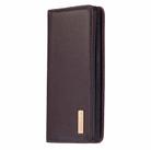 For Samsung Galaxy Note10 2 in 1 Detachable Magnetic Horizontal Flip Genuine Leather Case with Holder & Card Slots & Wallet(Dark Brown) - 2