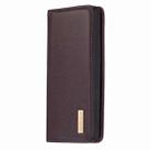 For Samsung Galaxy Note10+ 2 in 1 Detachable Magnetic Horizontal Flip Genuine Leather Case with Holder & Card Slots & Wallet(Dark Brown) - 1