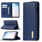 For Samsung Galaxy S10e 2 in 1 Detachable Magnetic Horizontal Flip Genuine Leather Case with Holder & Card Slots & Wallet(Blue) - 1