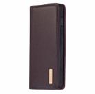 For Samsung Galaxy S10 2 in 1 Detachable Magnetic Horizontal Flip Genuine Leather Case with Holder & Card Slots & Wallet(Dark Brown) - 2