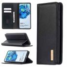 For Samsung Galaxy S20+ 2 in 1 Detachable Magnetic Horizontal Flip Genuine Leather Case with Holder & Card Slots & Wallet(Black) - 1
