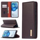 For Samsung Galaxy S20+ 2 in 1 Detachable Magnetic Horizontal Flip Genuine Leather Case with Holder & Card Slots & Wallet(Dark Brown) - 1