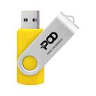 POD Colorful Metal Rotating USB 2.0 Flash Drive Print On Your Demand, Memory:64GB(Yellow) - 1