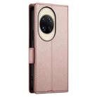 For Huawei nova 14 Ultra Side Buckle Magnetic Frosted Leather Phone Case(Rose Gold) - 3