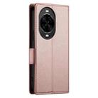 For Huawei nova 14 Pro Side Buckle Magnetic Frosted Leather Phone Case(Rose Gold) - 3