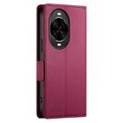 For Huawei nova 14 Pro Side Buckle Magnetic Frosted Leather Phone Case(Wine Red) - 3
