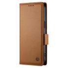 For Huawei nova 14 Pro Side Buckle Magnetic Frosted Leather Phone Case(Brown) - 2