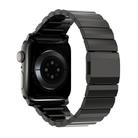 For Apple Watch 46mm / 49mm / 45mm / 44mm Norman Clasp One-Bead Stainless Steel Watch Band(Black) - 2