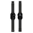 For Apple Watch 46mm / 49mm / 45mm / 44mm Norman Clasp One-Bead Stainless Steel Watch Band(Black) - 3