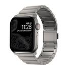 For Apple Watch 46mm / 49mm / 45mm / 44mm Norman Clasp One-Bead Stainless Steel Watch Band(Titanium) - 1