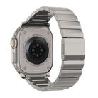 For Apple Watch 46mm / 49mm / 45mm / 44mm Norman Clasp One-Bead Stainless Steel Watch Band(Titanium) - 2