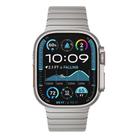 For Apple Watch 46mm / 49mm / 45mm / 44mm Bamboo Norman Buckle Pure Titanium Watch Band(Titanium) - 3