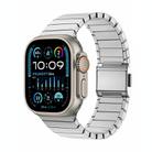 For Apple Watch 46mm / 49mm / 45mm / 44mm Bamboo Norman Buckle Pure Titanium Watch Band(Silver) - 1