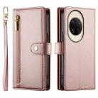 For Huawei nova 14 Ultra Nine Card-slot Zipper Wallet Bag Leather Phone Case(Pink) - 2