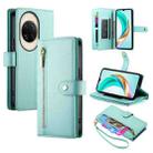 For Huawei nova 14 Ultra Nine Card-slot Zipper Wallet Bag Leather Phone Case(Mint Green) - 1