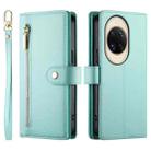 For Huawei nova 14 Ultra Nine Card-slot Zipper Wallet Bag Leather Phone Case(Mint Green) - 2