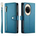 For Huawei nova 14 Ultra Nine Card-slot Zipper Wallet Bag Leather Phone Case(Blue) - 2