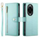 For Huawei nova 14 Pro Nine Card-slot Zipper Wallet Bag Leather Phone Case(Mint Green) - 2
