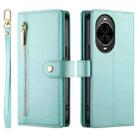 For Huawei nova 14 Nine Card-slot Zipper Wallet Bag Leather Phone Case(Mint Green) - 2