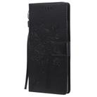 For Samsung Galaxy Note20 Tree & Cat Pattern Pressed Printing Horizontal Flip PU Leather Case with Holder & Card Slots & Wallet & Lanyard(Black) - 2