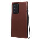 For Samsung Galaxy Note20 Ultra Tree & Cat Pattern Pressed Printing Horizontal Flip PU Leather Case with Holder & Card Slots & Wallet & Lanyard(Coffee) - 3