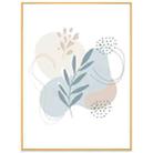 Fresh Leaves Decorative Painting with Aluminum Alloy Frame Print On Your Demand, Size:15x20cm - 1