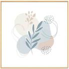 Fresh Leaves Decorative Painting with Aluminum Alloy Frame Print On Your Demand, Size:20x20cm - 1