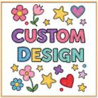 Child Drawing Decorative Painting with Aluminum Alloy Frame Print On Your Demand, Size:90x90cm - 1