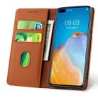 For Huawei P40 Strong Magnetism Liquid Feel Horizontal Flip Leather Case with Holder & Card Slots & Wallet(Brown) - 3