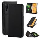 For Huawei P40 Lite Strong Magnetism Liquid Feel Horizontal Flip Leather Case with Holder & Card Slots & Wallet(Black) - 1