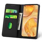 For Huawei P40 Lite Strong Magnetism Liquid Feel Horizontal Flip Leather Case with Holder & Card Slots & Wallet(Black) - 3