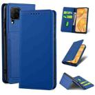 For Huawei P40 Lite Strong Magnetism Liquid Feel Horizontal Flip Leather Case with Holder & Card Slots & Wallet(Blue) - 1