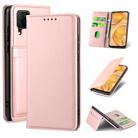 For Huawei P40 Lite Strong Magnetism Liquid Feel Horizontal Flip Leather Case with Holder & Card Slots & Wallet(Rose Gold) - 1