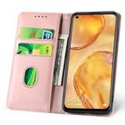 For Huawei P40 Lite Strong Magnetism Liquid Feel Horizontal Flip Leather Case with Holder & Card Slots & Wallet(Rose Gold) - 3